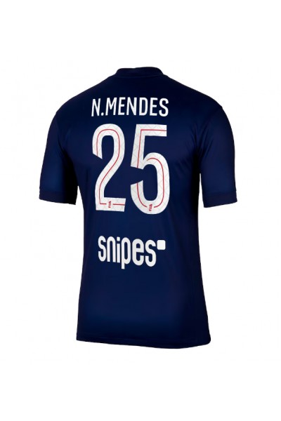 Paris Saint-Germain Nuno Mendes #25 Jalkapallovaatteet Kotipaita 2025-26 Lyhythihainen Paris Saint-Germain Nuno Mendes #25 Jalkapallovaatteet Kotipaita 2025-26 Lyhythihainen